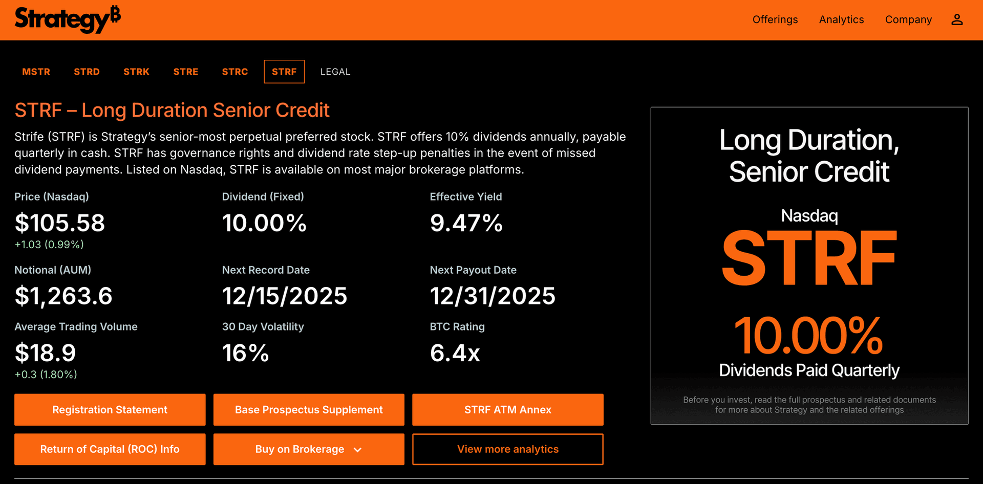 STRF – Long Duration Senior Credit | 자료: 스트래티지 웹사이트